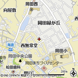 愛知県知多市岡田東無常堂28周辺の地図