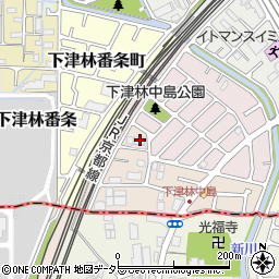 京都府京都市西京区下津林南中島町9-1周辺の地図