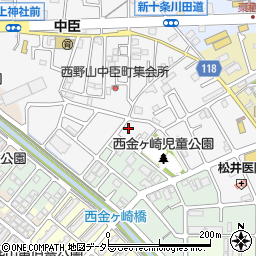 京都府京都市山科区勧修寺西栗栖野町124周辺の地図