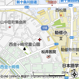 京都府京都市山科区勧修寺西栗栖野町261周辺の地図