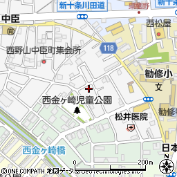 京都府京都市山科区勧修寺西栗栖野町280周辺の地図