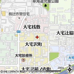 京都府京都市山科区大宅沢町94周辺の地図