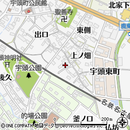 愛知県岡崎市宇頭町的場周辺の地図