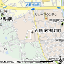 京都府京都市山科区西野山中鳥井町周辺の地図