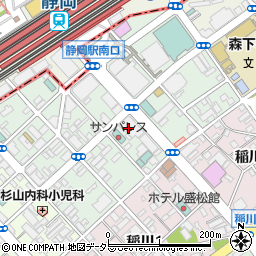 日産レンタカー静岡株式会社本社周辺の地図