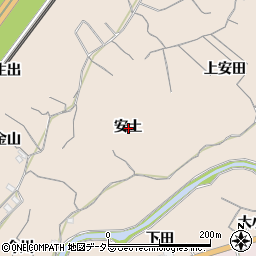愛知県知多市日長安土周辺の地図