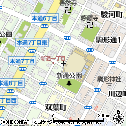 岩形椅子内張店周辺の地図