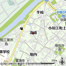 愛知県刈谷市小垣江町（北浦）周辺の地図