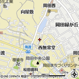愛知県知多市岡田西無常堂13周辺の地図