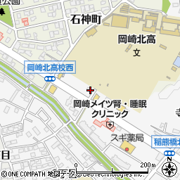 愛知県岡崎市稲熊町2丁目48周辺の地図