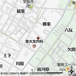 愛知県岡崎市東大友町郷東周辺の地図