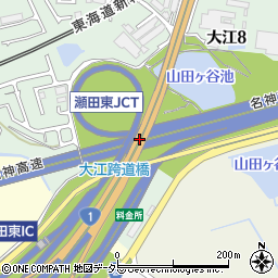 瀬田東ＪＣＴ周辺の地図