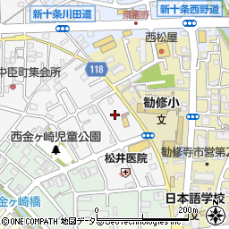 京都府京都市山科区勧修寺西栗栖野町195周辺の地図