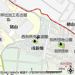 愛知県安城市西別所町北牛引周辺の地図