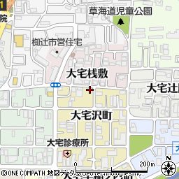 京都府京都市山科区大宅沢町7周辺の地図