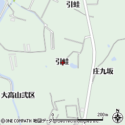 愛知県知多郡東浦町緒川引蛙周辺の地図