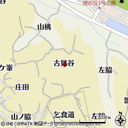 愛知県知多市岡田古見谷周辺の地図