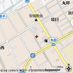 愛知県安城市池浦町池西82周辺の地図