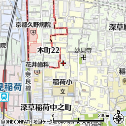 京都府京都市伏見区深草開土町89-5周辺の地図