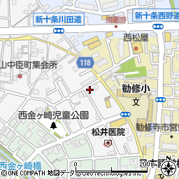 京都府京都市山科区勧修寺西栗栖野町220周辺の地図