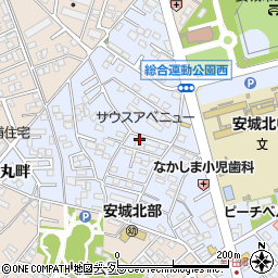 愛知県安城市新田町小山西周辺の地図