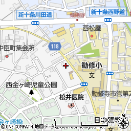 京都府京都市山科区勧修寺西栗栖野町194周辺の地図