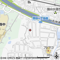 滋賀県大津市国分1丁目38周辺の地図