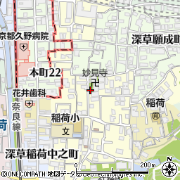 京都府京都市伏見区深草開土町85-8周辺の地図