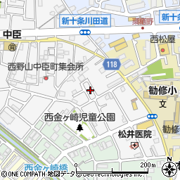 京都府京都市山科区勧修寺西栗栖野町160周辺の地図