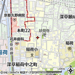 京都府京都市伏見区深草開土町85-5周辺の地図