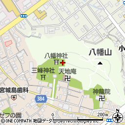 静岡県静岡市駿河区八幡山周辺の地図