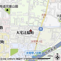 京都府京都市山科区大宅辻脇町30周辺の地図