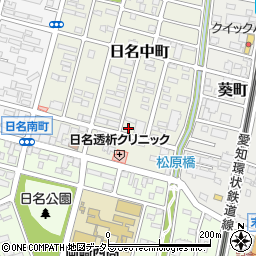 愛知県岡崎市日名中町3-31周辺の地図
