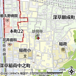 京都府京都市伏見区深草開土町85-6周辺の地図