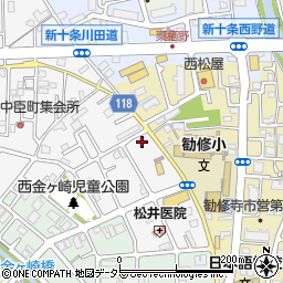 京都府京都市山科区勧修寺西栗栖野町193周辺の地図