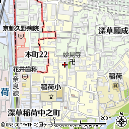 京都府京都市伏見区深草開土町85-4周辺の地図