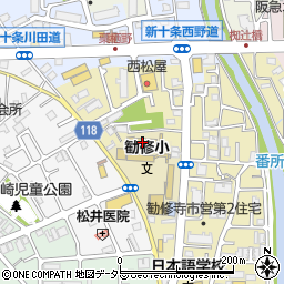 京都市立勧修小学校周辺の地図