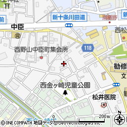 京都府京都市山科区勧修寺西栗栖野町141周辺の地図