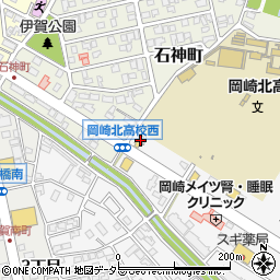 モスバーガー岡崎稲熊店周辺の地図