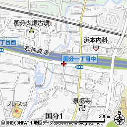 滋賀県大津市国分1丁目32周辺の地図