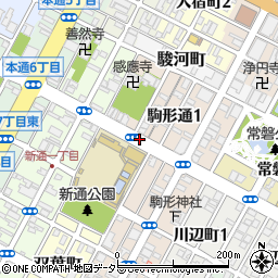 新通小学校前周辺の地図