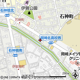 愛知県岡崎市石神町2周辺の地図