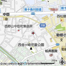 京都府京都市山科区勧修寺西栗栖野町153周辺の地図