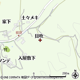 愛知県岡崎市板田町周辺の地図