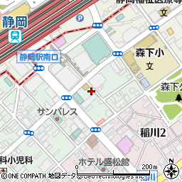 日産レンタカー静岡新幹線口店周辺の地図