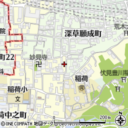 京都府京都市伏見区深草開土町78周辺の地図