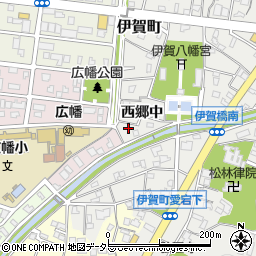 愛知県岡崎市伊賀町西郷中7周辺の地図