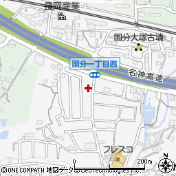 滋賀県大津市国分1丁目36周辺の地図