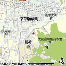 京都府京都市伏見区深草開土町100-2周辺の地図
