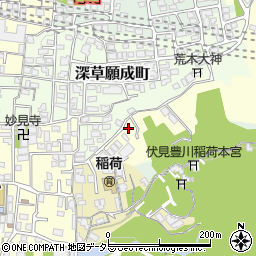 京都府京都市伏見区深草開土町100周辺の地図